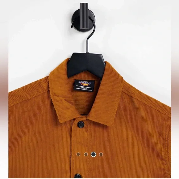 Dickie's Higginson Jacket in Burnt Orange Rust Chorduroy - Picture 3 of 15